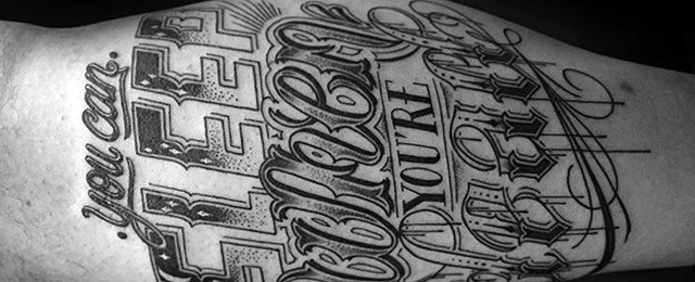Typography Tattoos For Men