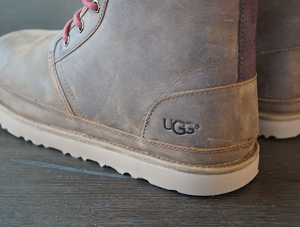 Ugg Detail On Full Grain Leather Harkley Boots For Men