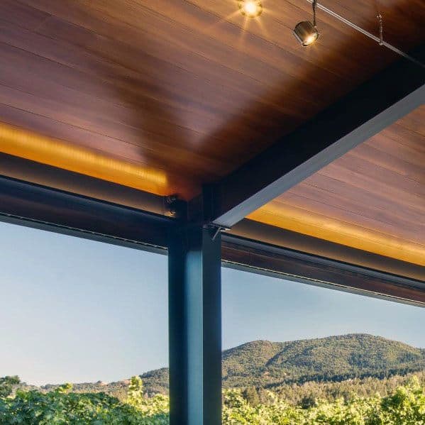 Ultra Modern Wood Ceiling Home Interior Designs Track Lighting