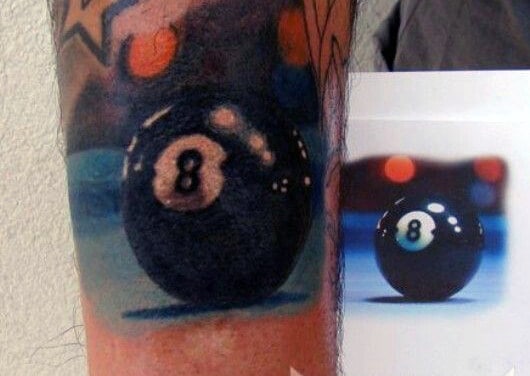 Ultra Realistic Male 8 Ball 3d Wrist Tattoos