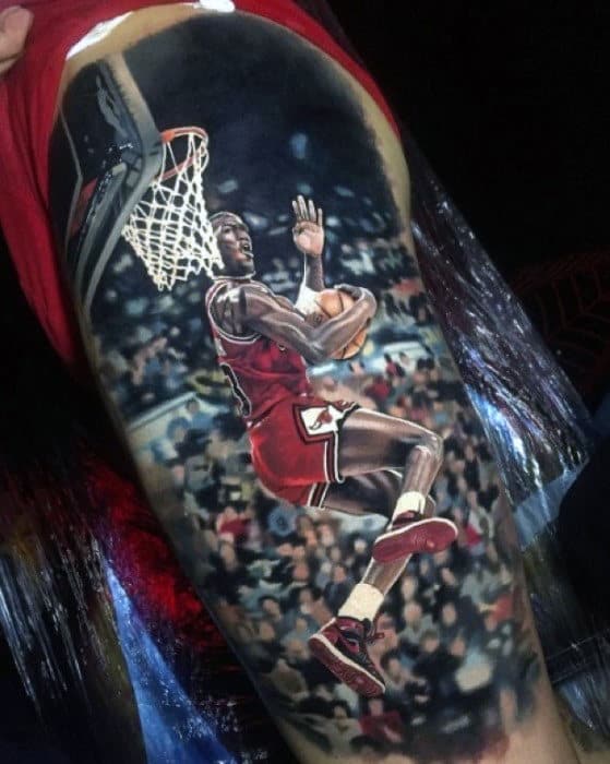 Ultra Releastic Jordan Dunk Mens 3d Thigh Tattoos