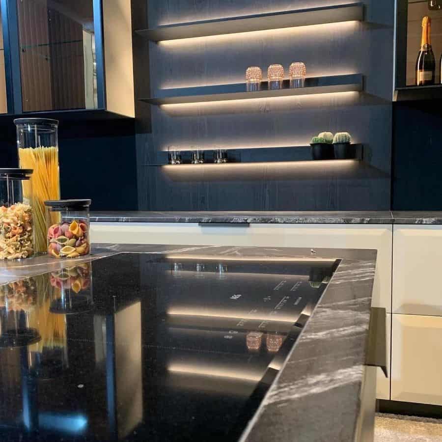 under cabinet and shelf kitchen lighting