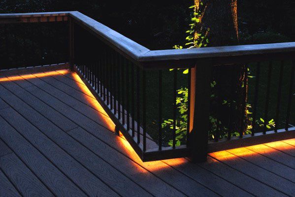 Under Railing Led Deck Lighting Ideas