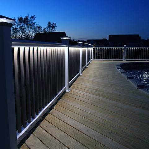 Under Railing White Led Deck Lighting Ideas