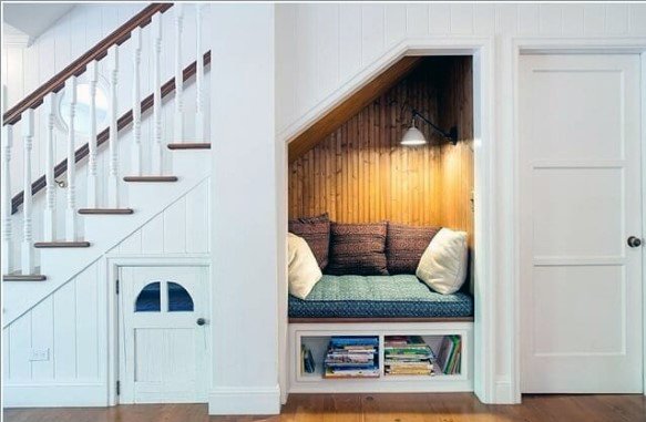under stairs reading nook lounge ideas