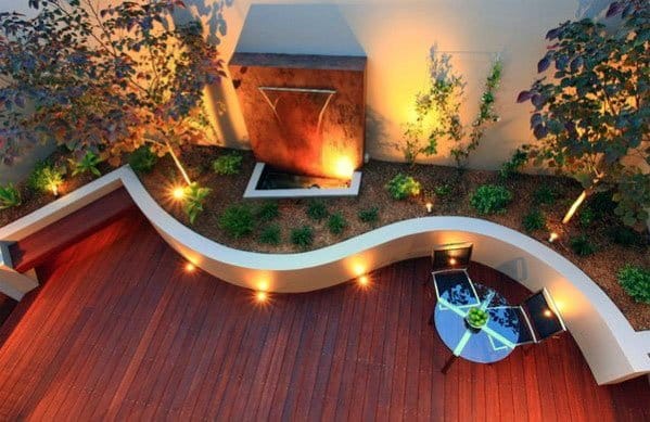 Unique Curved Deck Lighting
