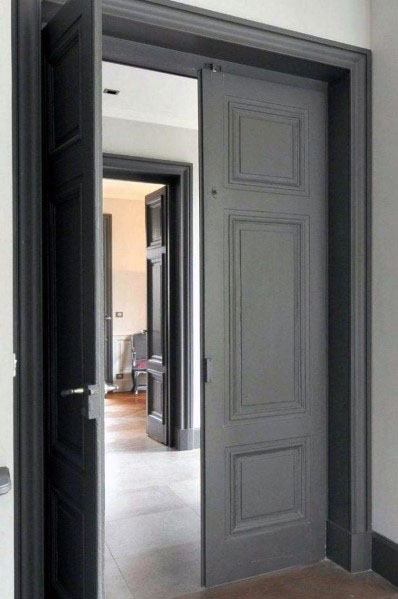 Unique Door Trim Designs Painted Grey