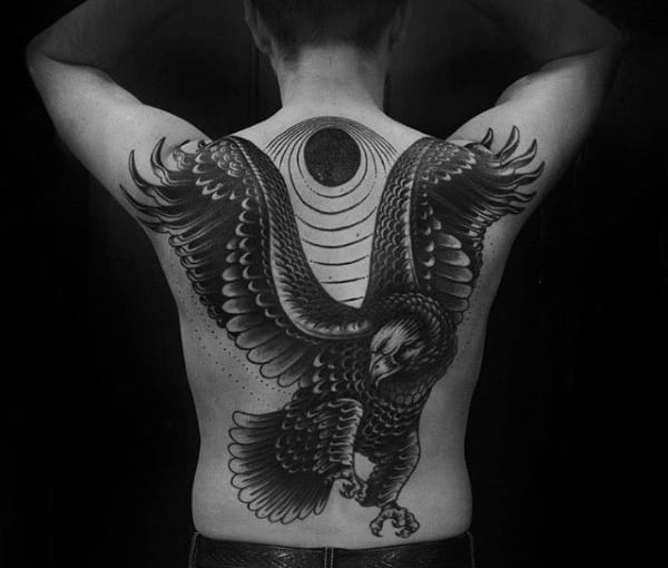Unique Eagle Mens Full Back Tattoos