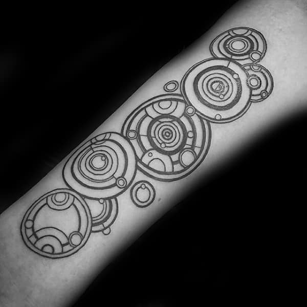 Unique Gallifreyan Male Arm Tattoo Ideas