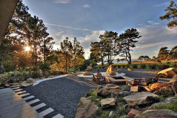 patio gravel fire pit