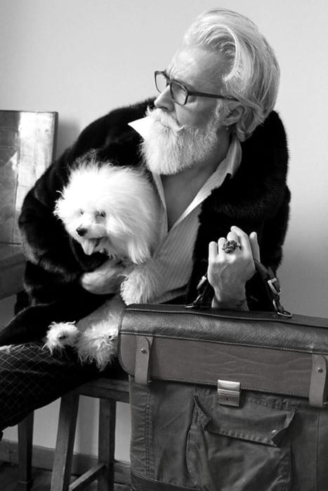 Unique Grey Mens Beard Styles