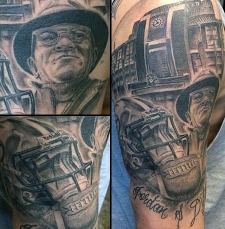 Unique Guys Green Bay Packers Themed Arm Tattoos