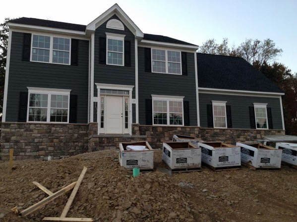 natural brick stone accent siding