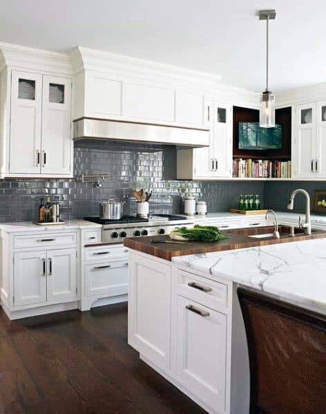 full wide white kitchen hood cover