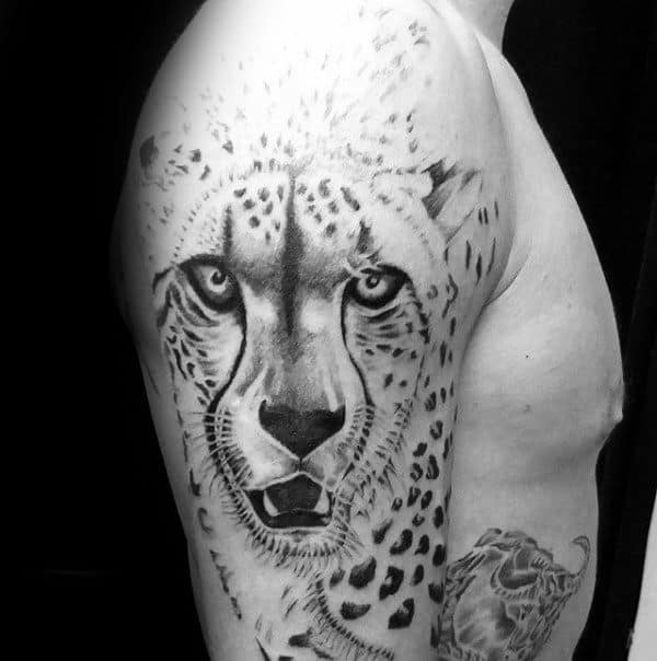 Unique Leopard Guys Arm Tattoos