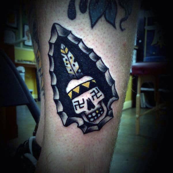 Unique Male Arrowhead Tattoo On Ribs For Men