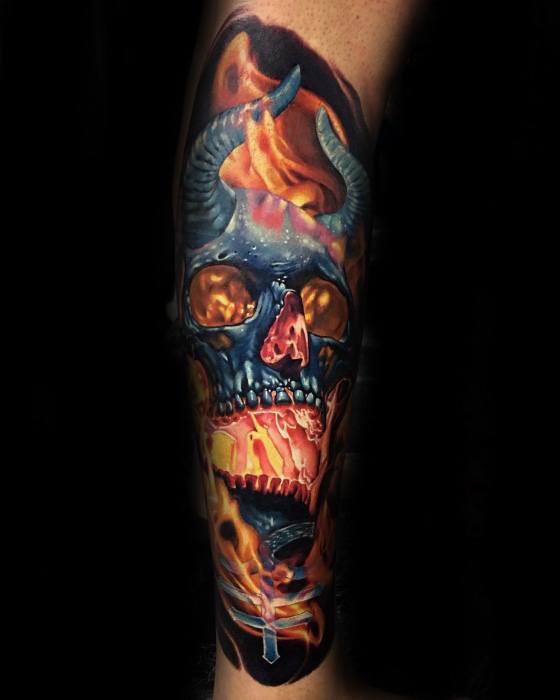 Unique Mens Badass Skull Tattoos