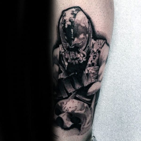 Unique Mens Bane Dc Comics Superhero Tattoo Ideas On Leg