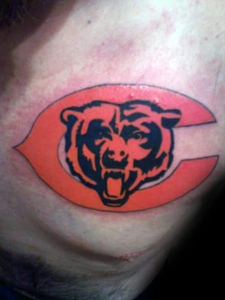 Unique Mens Chicago Bears Tattoos