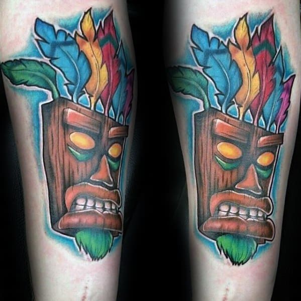 Unique Mens Crash Bandicoot Tattoos