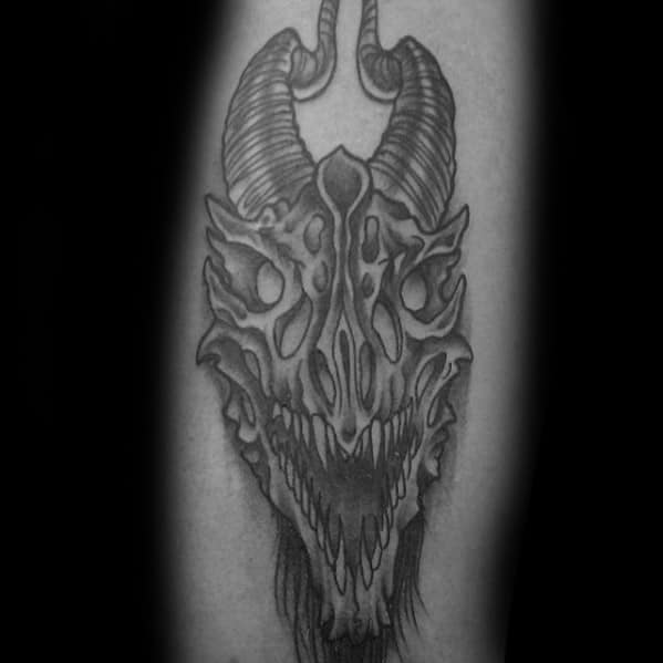 Unique Mens Dragon Skull Tattoos