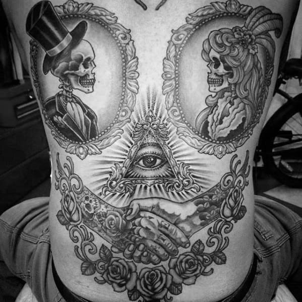Unique Mens Eye Of Providence Back Tattoos