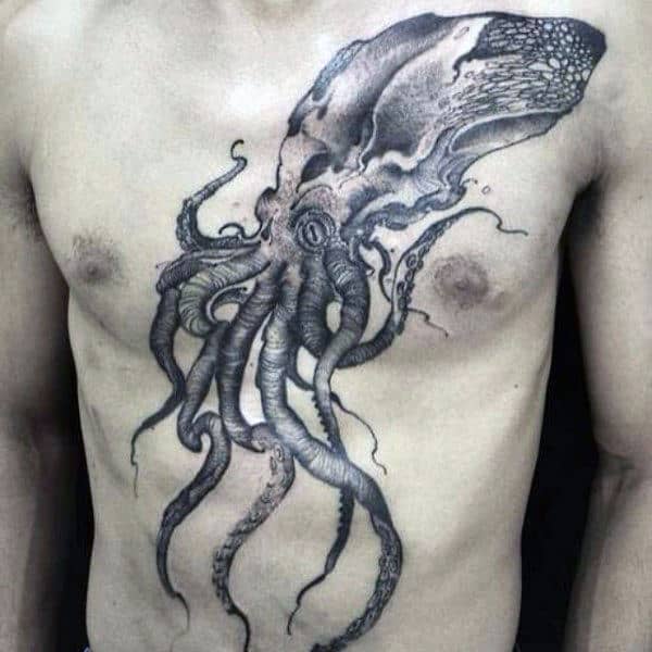 Unique Mens Full Chest Octopus Tattoo Design Ideas
