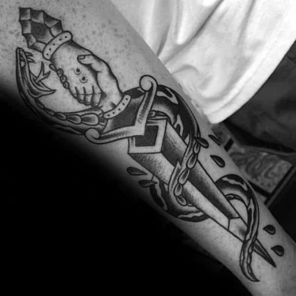 Unique Mens Handshake Tattoos