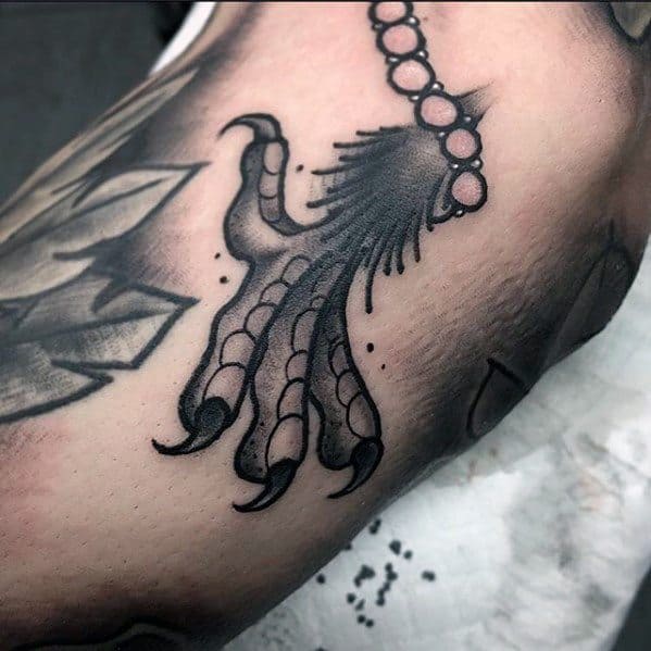 Unique Mens Inner Arm Bicep Talon Tattoos