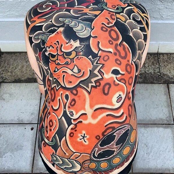 Unique Mens Japanese Full Back Tattoo Ideas
