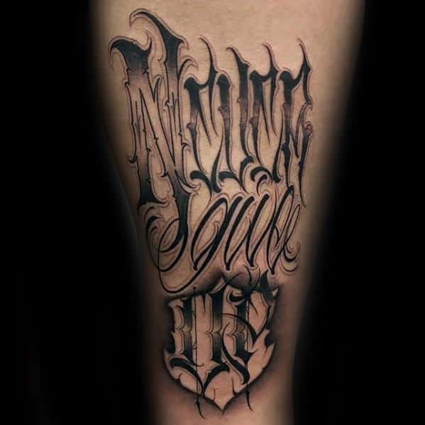 Unique Mens Never Give Up Tattoos