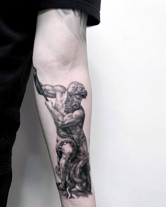 Unique Mens Roman Statue Tattoos