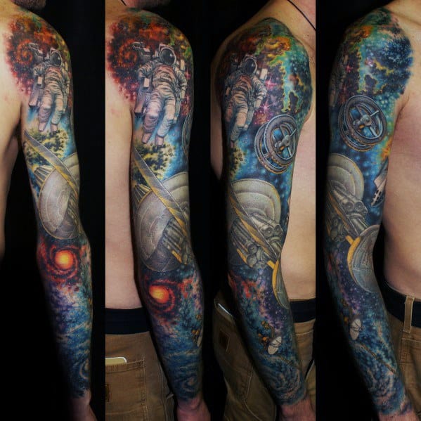 Unique Mens Satellite Tattoos