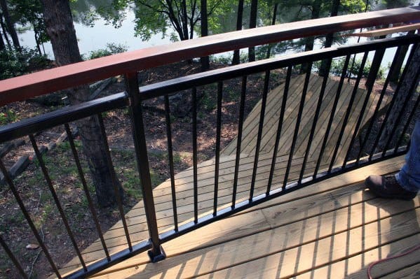 dual-toned metal railing