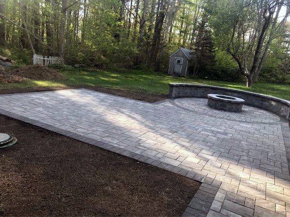 round firepit patio