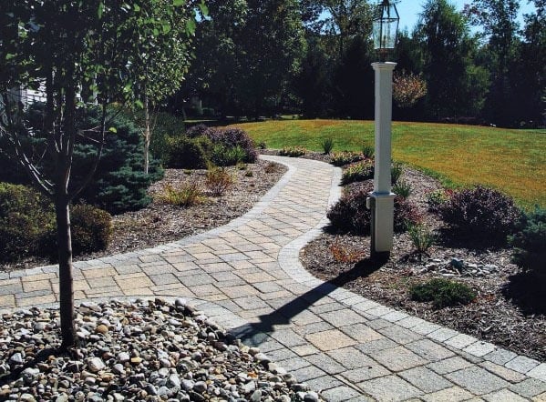 Unique Paver Walkway Grey Stones