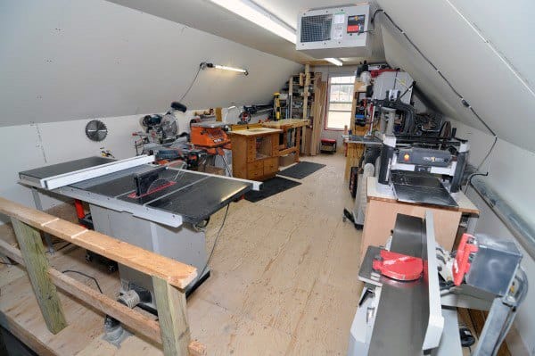 attic work space large saw