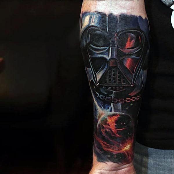 Universe Darth Vader Tattoo Guys Arms