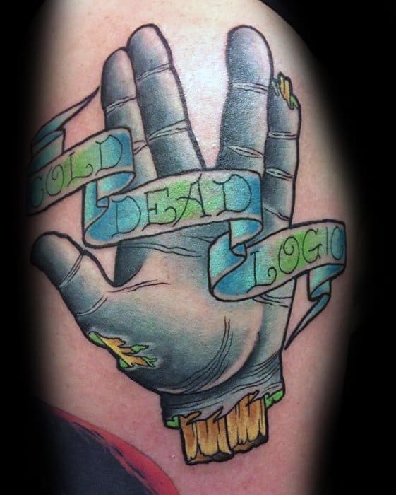 Upper Arm Amazing Mens Star Trek Tattoo Designs