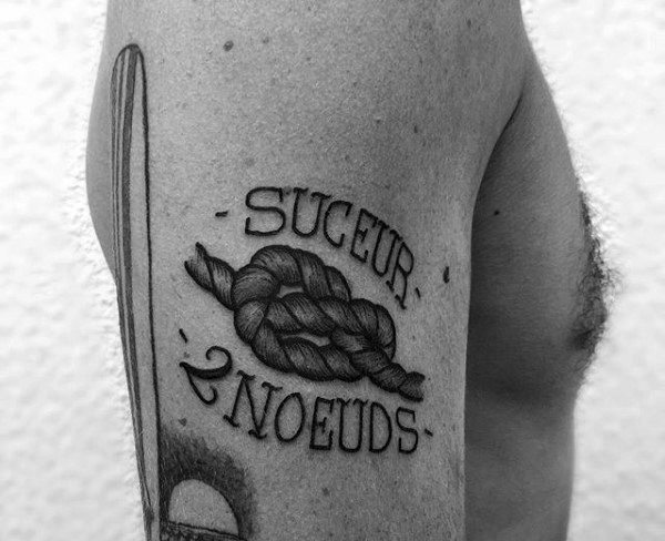 Upper Arm Knot Tattoo On Gentleman