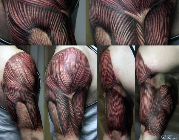 Upper Arm Muscle Tattoo Ideas For Males