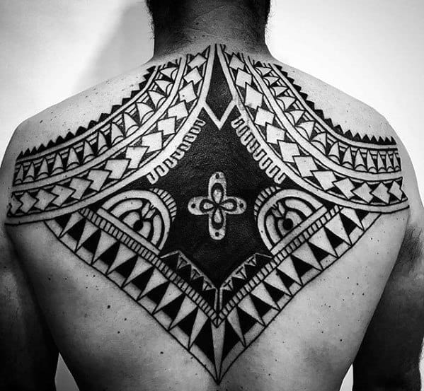 Upper Back Remarkable Badass Tribal Tattoos For Males