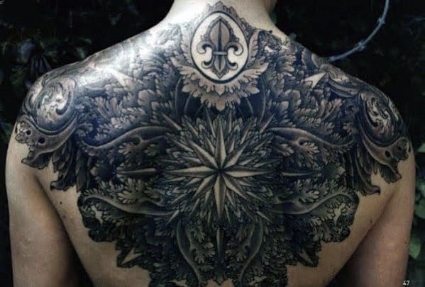 Upper Back Tattoo Men