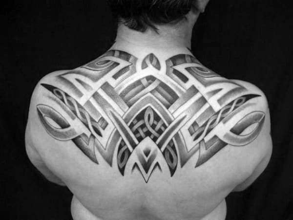 Upper Back Tattoos For Men Tribal