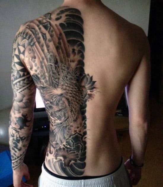 Upper Back Tattoos Men