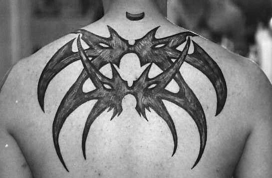 Upper Back Tribal Tattoos For Men