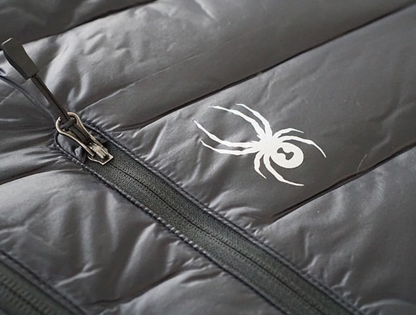 Upper Chest Pocket Closed With Spyder Logo Badge Mens Syrround Down Jacket