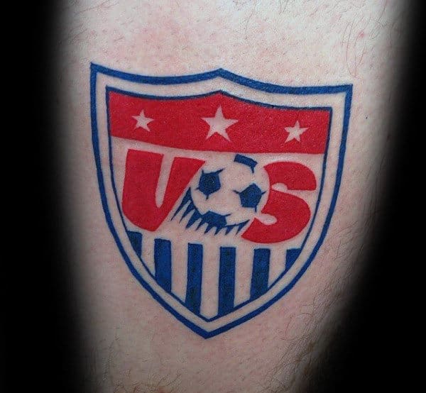 Us Soccer Logo Mens Tattoo