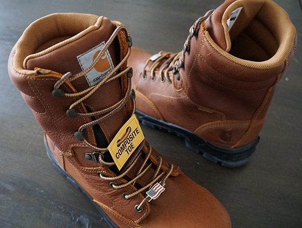 Usa Made Carhartt Mens Waterproof 8 Inch Composite Toe Work Leather Boots