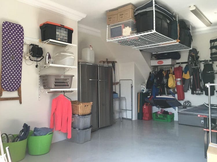 utility area hanging garage storage 